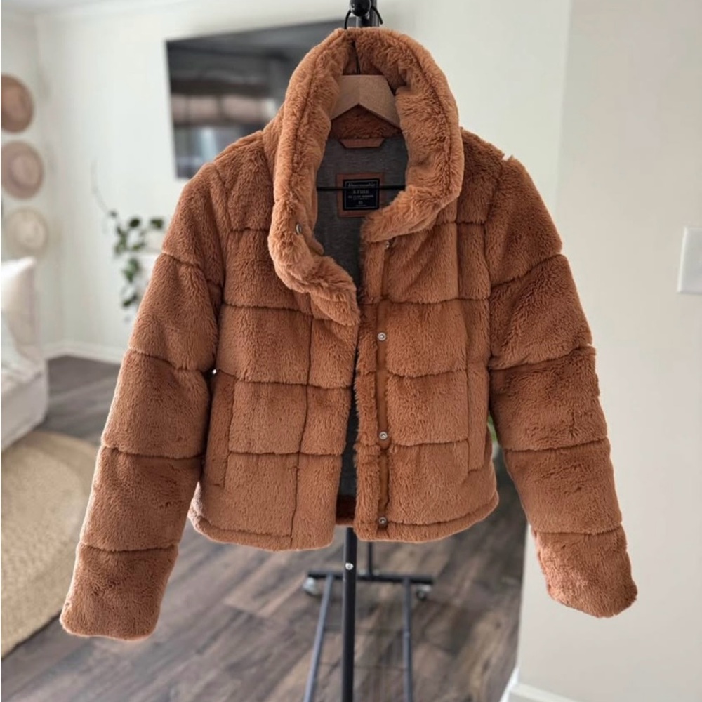 Abercrombie Faux Fur Mini Puffer